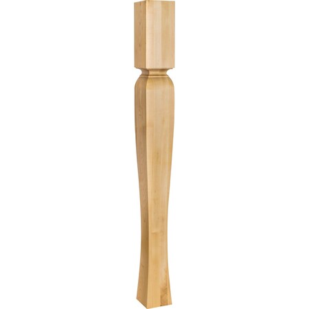 Hardware Resources 3-1/2" Wx3-1/2"Dx35-1/2"H Hard Maple Tapered Arts & Crafts Post P64-HMP